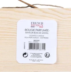 Bougie senteur bois de Santal en coffret oenologie (Château vin rouge)