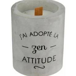 Bougie senteur cachemire pot en ciment (Zen attitude)