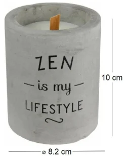 Bougie senteur linge frais pot en ciment (Zen is my lifestyle)