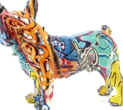 Bouledogue français en résine Graffiti (Tags)