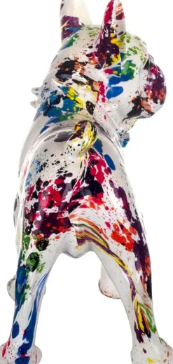 Bouledogue français en résine Graffiti (Tâches de peinture Tâches de peinture)
