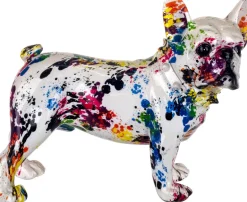 Bouledogue français en résine Graffiti (Tâches de peinture Tâches de peinture)