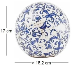 Boule en céramique patiné
