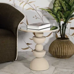 Bout de canapé avec plateau miroir Dune (Modèle 1)