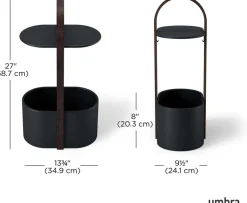 Bout de canapé design range magazine et tablette Hub