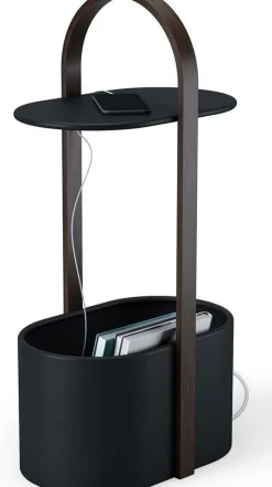Bout de canapé design range magazine et tablette Hub