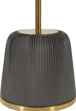 Bout de canapé en métal Egle 40 x 55 cm (Gris et Doré)