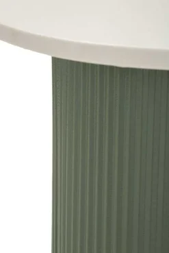 Bout de canapé en métal et marbre artificiel Frankfurt (Modèle 2)