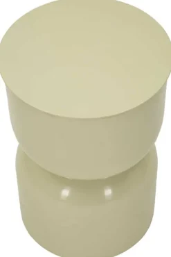 Bout de canapé en métal Oyi 31 x 46 cm (Crème)