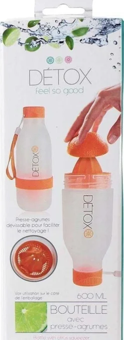 Bouteille détox avec presse-agrumes intégré 60 cl (Vert)