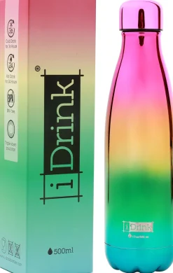 Bouteille isotherme décorée 500 ml (Arc en ciel)