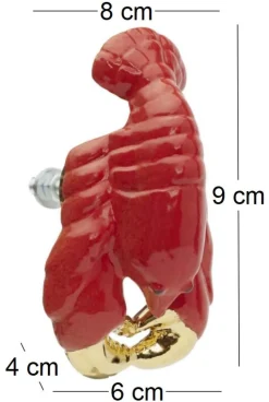 Bouton de porte animal en porcelaine (Homard)