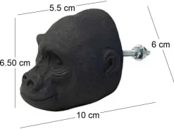 Bouton de porte animal en porcelaine (Gorille)