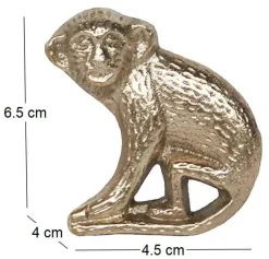 Bouton de porte en laiton recyclé Singe (Gauche)