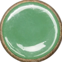 Boutons de porte en bois et métal (Lot de 2) (Vert)