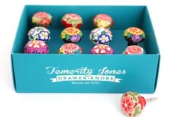 Boutons de porte en fer Batik (Lot de 6)