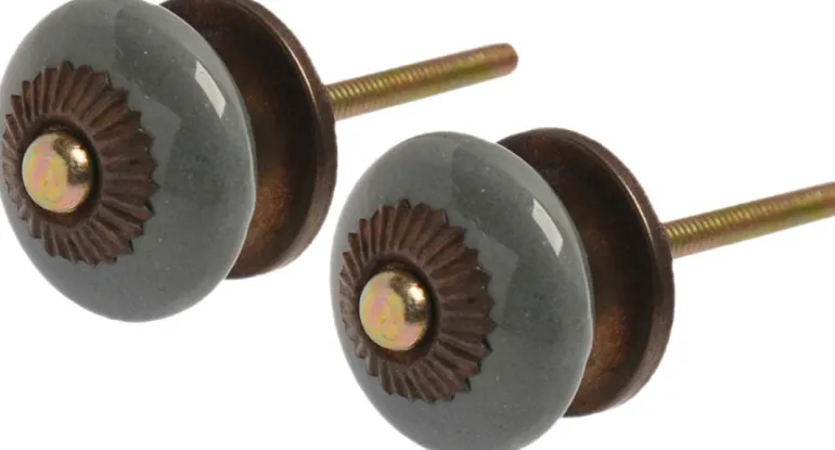 Boutons de porte pour meubles Flacher (Lot de 2) (Gris)