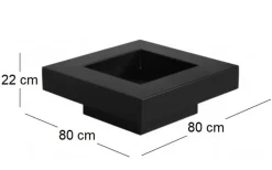 Brasero en acier peint plateau design (80 cm)