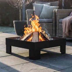 Brasero en acier peint plateforme (80 cm)
