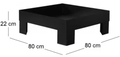 Brasero en acier peint plateforme (80 cm)