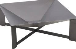 Brasero en acier pieds croisés design (Non peint)