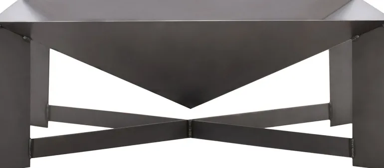 Brasero en acier pieds croisés design (Non peint)