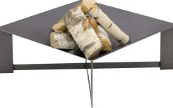 Brasero en acier pieds croisés design (Non peint)