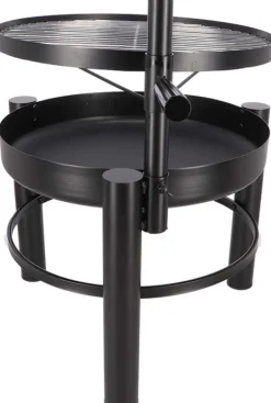 Brasero en métal avec grille de cuisson intégrée (54 x 66.5 x 69 cm)