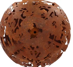 Brasero rond en métal rouillé (Forêt)