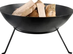 Brasero rond en métal sur pied (59 x 28 cm)