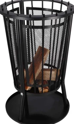 Braséro en métal ajouré Panier
