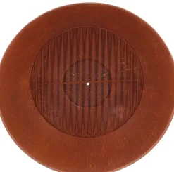 Braséro rond incliné sur disque en fer (Rouille)
