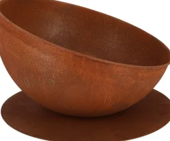 Braséro rond incliné sur disque en fer (Rouille)