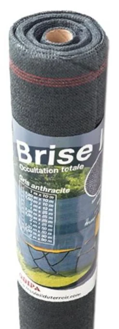 Brise vue occultant en PVC gris anthracite (10 x 1 m)