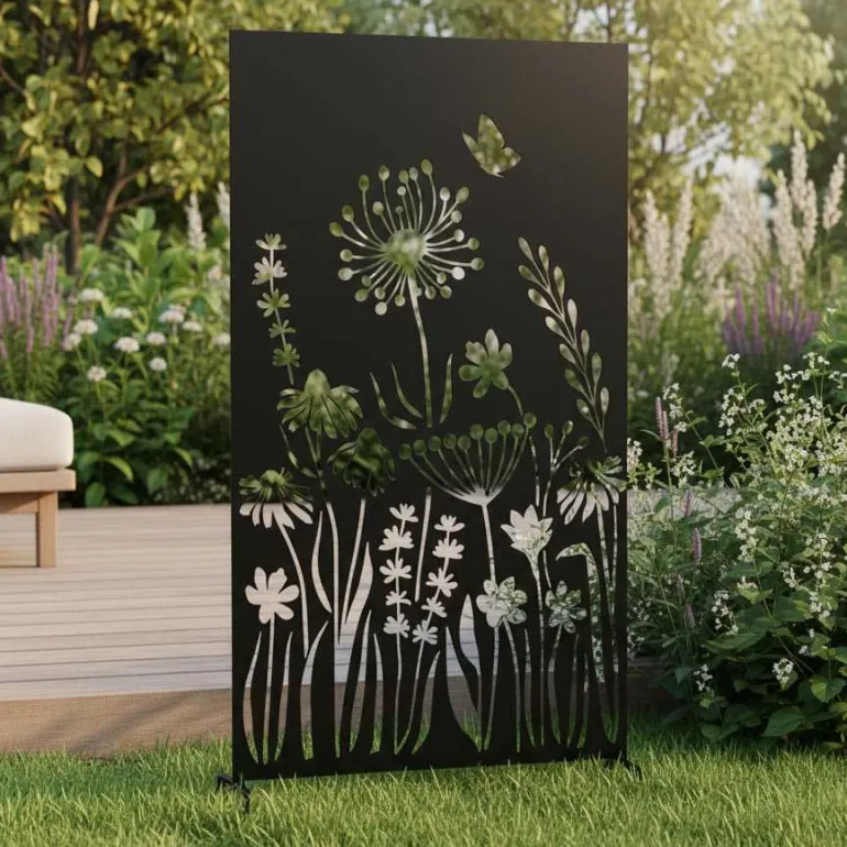 Brise vue treillis en fer (Motif floral)