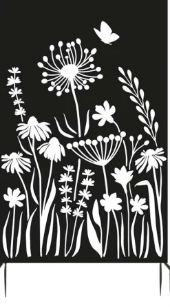 Brise vue treillis en fer (Motif floral)