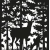Brise vue treillis en fer (Motif cerf)