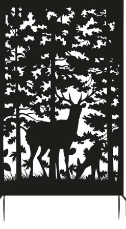 Brise vue treillis en fer (Motif cerf)