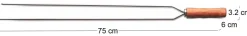 Brochette double en inox et bois Churrasco