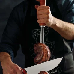 Brochette en inox et bois 55 cm Churrasco