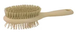 Brosse chien en soies claires et tiges de bois