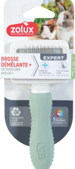 Brosse en caoutchouc pour lapin et cochon d'Inde (Brosse démêlante)
