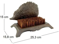 Brosse nettoyage chaussure en fonte et fibre de coco (Hérisson)