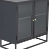 Buffet 2 portes en acier Bakal (Noir)