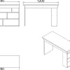 Bureau d'angle en aggloméré Clic (Pin et noir)