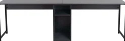 Bureau 2 places en aggloméré Twin (Anthracite, Noir)