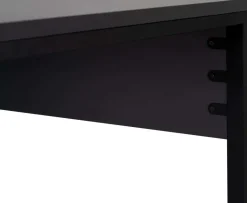 Bureau 2 places en aggloméré Twin (Anthracite, Noir)
