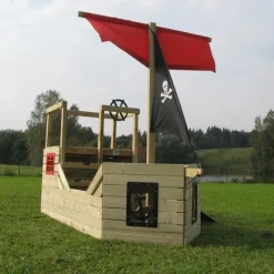 Cabane bateau pirate Galleon en bois