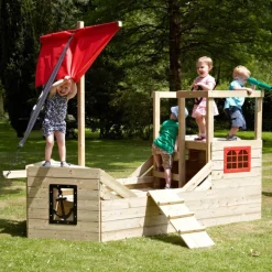 Cabane bateau pirate Galleon en bois