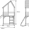 Cabane enfant sur pilotis avec bac à sable Lookout (Sans glissière)
